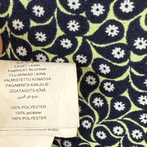 Michael Kors MK Blouse Top Womens Size L Paisley Floral Full Zip Roll Tab Travel - Picture 11 of 12